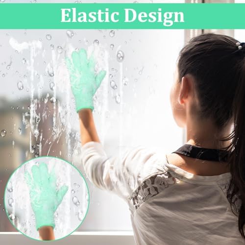 Ouligay Microfiber Gloves for Plant Dusting, Reusable Washable Micro Fiber Cleaning Gloves Mittens Dusting Glove Dust Cloth Glove for Plants Leaf House Indoor Cars Blinds Lamps - Thumbnail 4