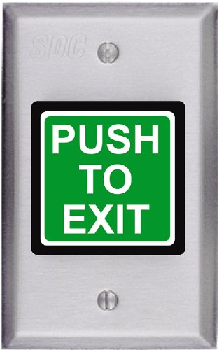 SDC 423U Single Gang 2" Green Illuminated Exit Switch