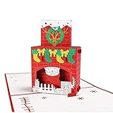 1pc 3D Cartes De Noël Vacances Cheminée Nouvelle Année Cartes Noël Cartes De Voeux Grossiste Cadeaux Enfants