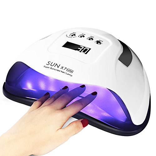 Apark 180W Nageltrockner, UV LED Nagellampe für Gelnägel, 57 LEDs Nageltrockner mit 10/30/60/99s Timer Einstellungen Infrarot Sensor LCD Display Schnell Trocknender Nagellampe Cover
