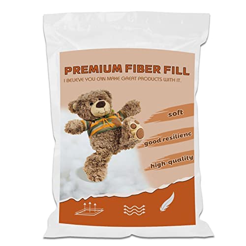 JNENERY 5.3OZ Premium Polyester Fiber, Fiber Fill Stuffing, High Resilience Fiber Fill Stuffing Recycled Polyester Fiber for Stuffed Animals, Pillow Stuffing, Cushion Stuffing/DIY Crafts, White