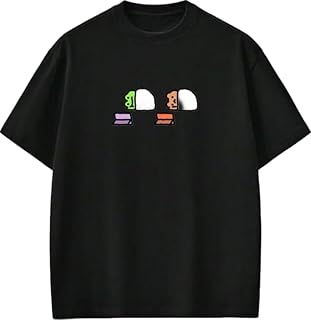 تي شيرت بتصميم ضفدع بلون اسود مقاس 23