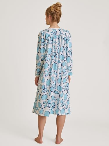 Image of Calida Women's Soft Cotton Nightgown - Classic Long-Sleeved Summer Nightdress, 100% Soft Cotton, 47 in