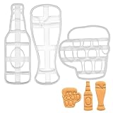 3er Set Biergläser Ausstechformen (Formen: Bierflasche, Weizenglas und Bierkrug), 3 Teile, Bakerlogy