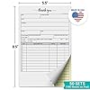321Done 2-Part Carbonless Thank You Receipt Pad 5.5x8.5, Made in USA, Carbon Copy Sales Receipt Book Purchase Order Form for Small Boutique Craft Business (50 Sets) White/Yellow, Thick Paper #1