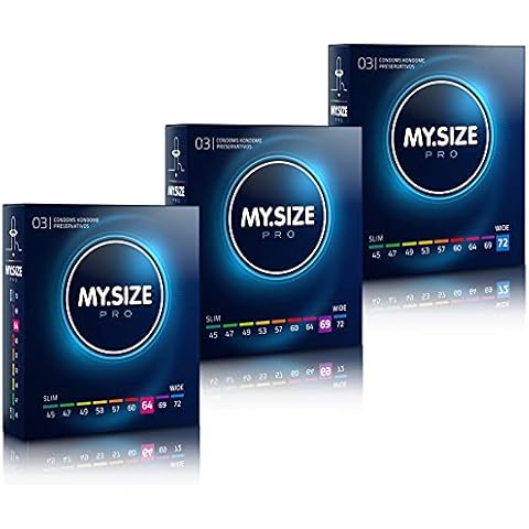 MY.SIZE PRO Condom Size 6,7,8 - 64,69,72 mm, 3x3 Condoms - Perfect fit and a Suitable Size for Everybody Cover