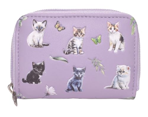 Shag Wear Kitten Garden Coin Purse Purple