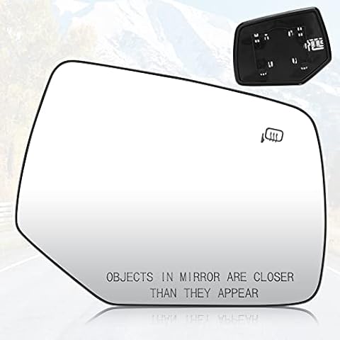 Youxmoto AL8Z17K707E Passenger Right Side Heated Mirror Glass, Replacement for FORD ESCAPE 2008-2012, MERCURY MARINER 2008 2009 2010 2011, with Backing Holder Side Rearview Mirror Glass Cover