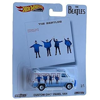 Hot Wheels The Beatles Series Custom GMC Panel Van 2/5, White - Les Beatles, Paul McCartney, John Lennon, RIngo Starr, George Harrison