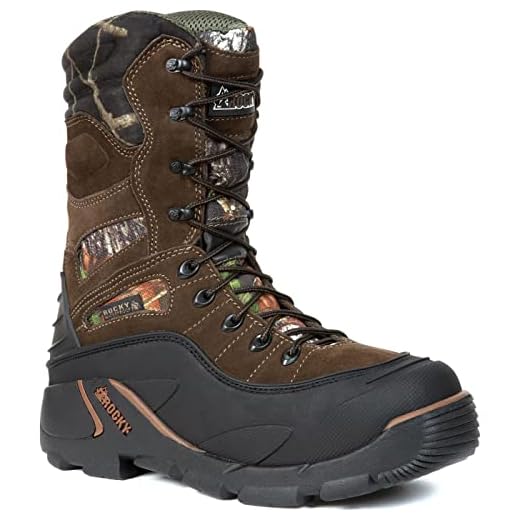 Rocky Men's Blizzard Stalker Pro Hunting Boot,Brown/Mossy Oak,12 M US