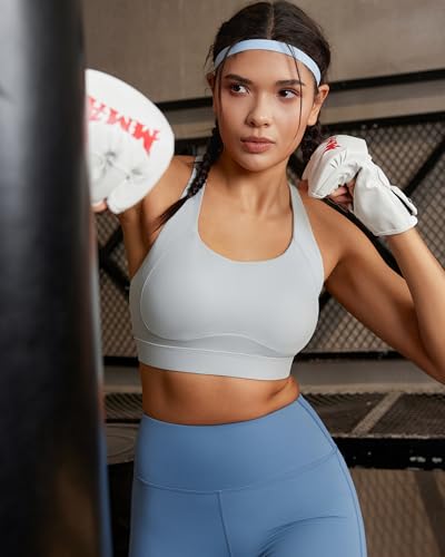 Image of RUNNING GIRL Sports Bras for Women High Support, Adjustable Straps High Impact Racerback Bra with Hook Closure Molded Cup