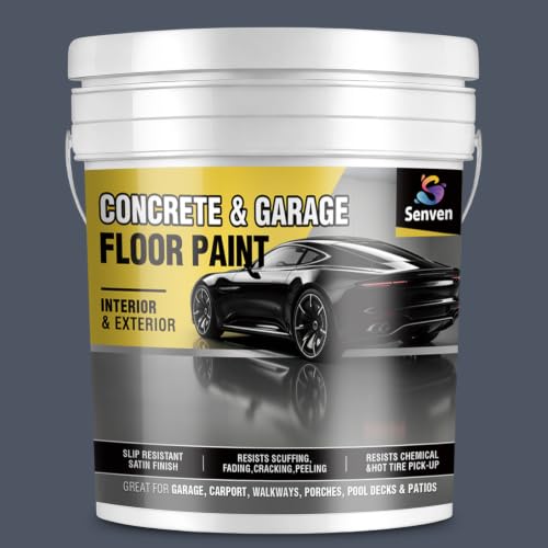 Pintura para Piso SENVEN Concrete & Garage Floor Paint Slate Gray 5 Gallon, Interior/Exterior, acabado Satinado miniatura 1