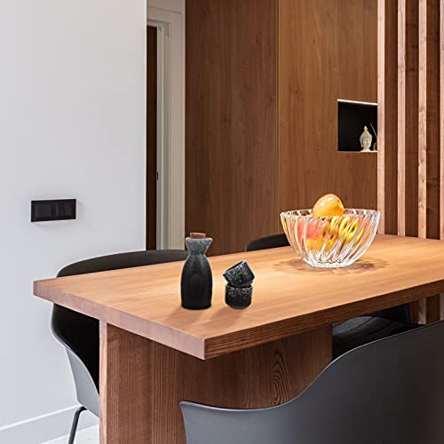 HEMOTON 1 Set Keramik Sake-Set Keramik Sake-Flasche Becher Sake-Topf Japanische Sake-Set Japanische Weingläser Set Sake-Servierset Restaurant Supplies (weiß)