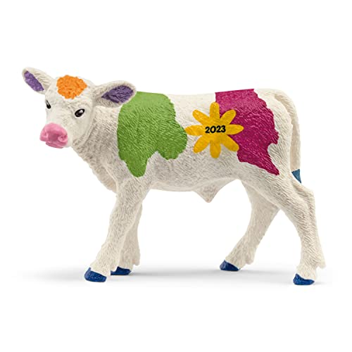 SCHLEICH 72207 Colorful Spring Calf Farm World Toy Figurine for children aged 3-8 Years, Multi-color, 3 inches