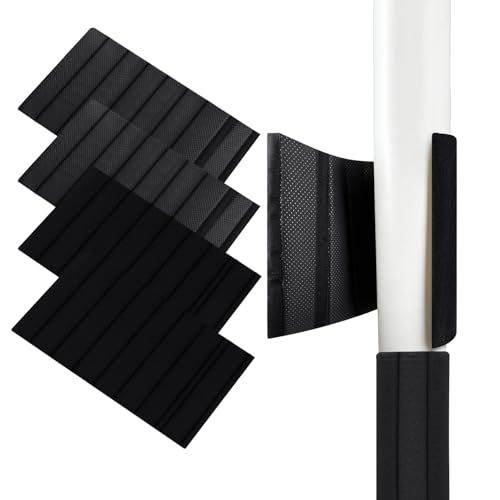Basement Pole Cover Garage Pole Padding - Anti-Slip Fabric Wrap with Strong Hook and Loop for Tight Fit - Round Column Protector 10mm Foam Padding - 12x24 Inches (4 Pack 4 Feet Coverage)