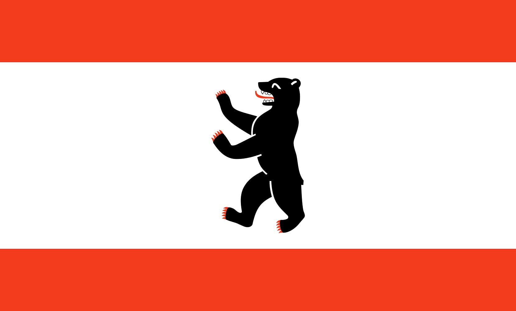 Drapeau Berlin grand format 90x150cm pour mât extérieur et décoration paysage