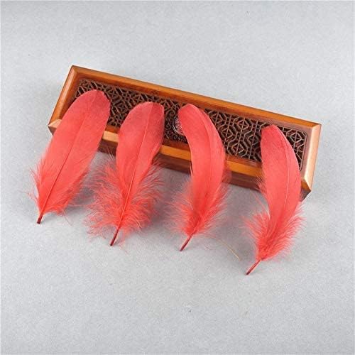 Miniatura 7 de LanShi, plumas de ganso, 100 unidades, 6 a 8 pulgadas, auténticas, para artesanías, joyas