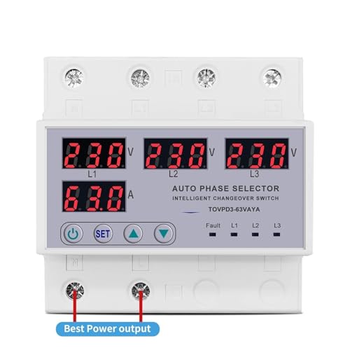 Relais de surveillance de courant réglable 63A triphasé protection surtension - 2
