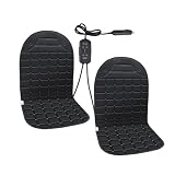 Mrsenloi 2 PCS Seat Cushion Comfortable Winter Seat Cover for Full Back (Black)