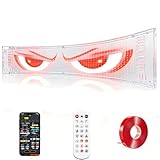 Transparente LED Laufschrift, Led Augen für Auto LKW, Anzeige Programmierbar mit Bluetooth-App-Steuerung, 40x10cm Personalisiert Led-Display für Werbung, Geschäft, Bar, Party Dekoration