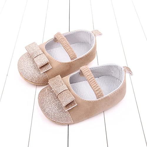 Summer Kids Infant Toddler Shoes Girls Casual Shoes Flat Lightweight Elastic Band Slip On Dress Shoes for Toddler Boys (Gold, 6 Toddler)3