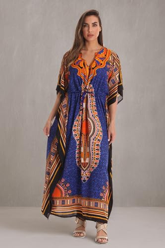Riviera Sun African Print Dashiki Maxi Caftan for Women4