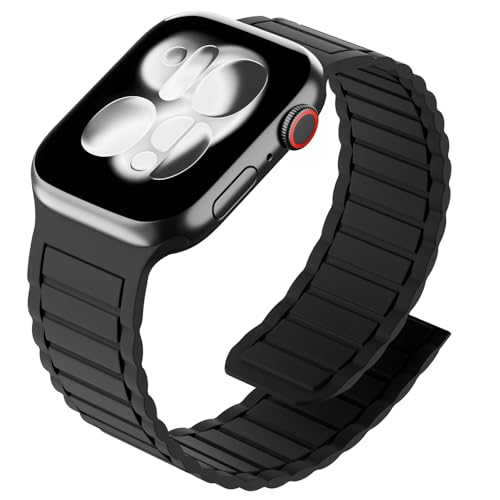 Arctime Silicone Magnetic Band Compatible with Apple Watch for 38mm 40mm 41mm 42mm 44mm 45mm 46mm 49mm Sport Strap Soft Replacement Wristband for iWatch Ultra 3 2 1 Series 11 10 9 SE 8 7 6 5 4