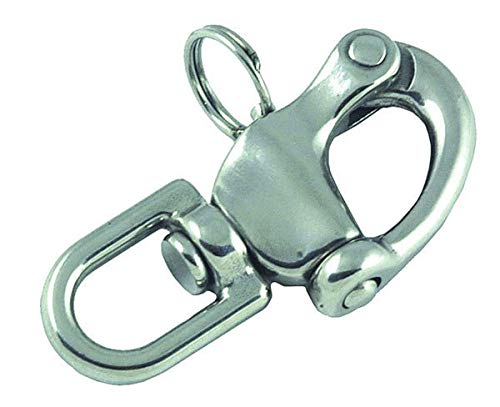MarineNow Stainless Steel 316 Swivel Eye Bail Snap Shackle Sailboat Spinnaker Halyard Marine Grade, 2-3/4, 3-1/2 and 5"