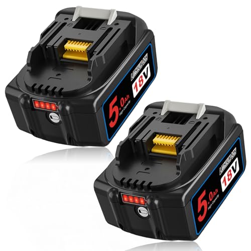 Batería Y Cargador 18V 5.0Ah Para Makita - Compatible Con BL1850, BL1860, LXT-400