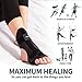 AZMED Plantar Fasciitis Night Splint & Support, Adjustable Orthotic Foot Drop Brace for Achilles Tendonitis and Heel Spur Relief, Black