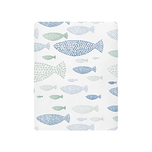 Image of Fish Fitted Crib Sheet for Boys Girls Baby Crib Sheet Crib Mattress Sheet Soft Crib Sheets for Pack N Play Mattresses,39 x 27 in