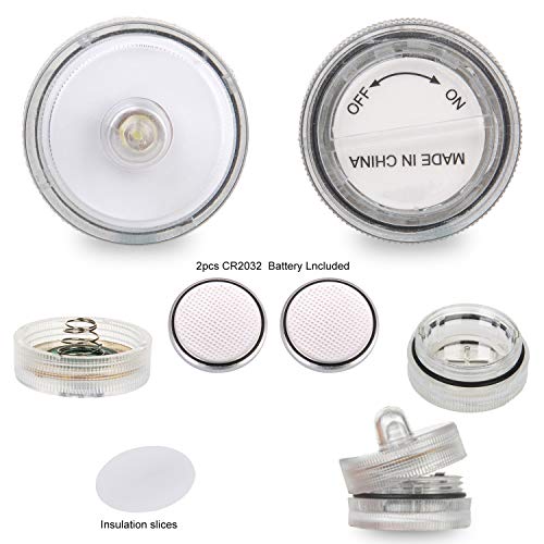Shymery ZR-001 Submersible Led Lights,120 Hours Waterproof Tea Lights,White Underwater Submersible Tea Lights Battery Pond & Fishing Celebration Flameless Led Tea Light 12 Pack thumb #8