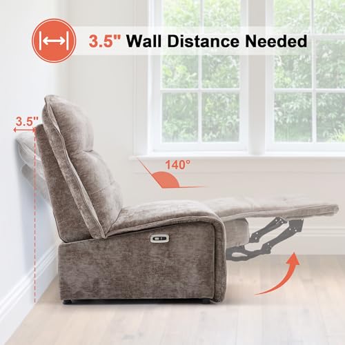 Sillón Reclinable Plegable Marrón miniatura 4
