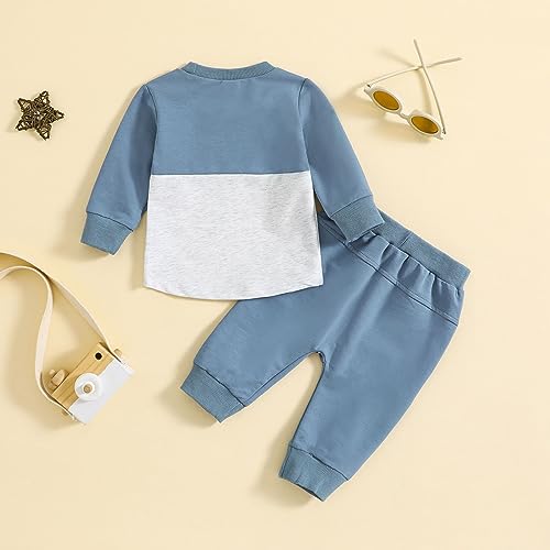Toddler Baby Boys Clothes Letter Crewneck Sweatshirt Pullover Top Long Jogger Pant Fall Winter Outfits 2Pcs2