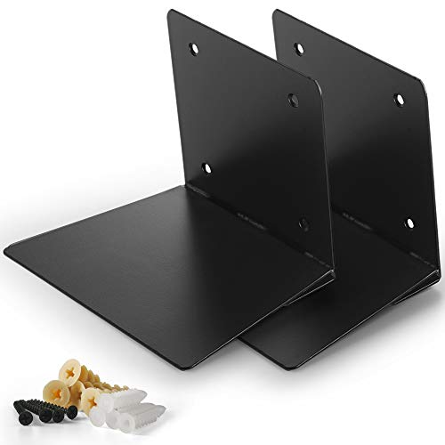 Crizta 2Pcs Invisible Floating Bookshelf, Heavy Duty Wall Mounted Book Organizer, Metal Shelves Holder For Books, Large Size (Black) (2) #TOP7
