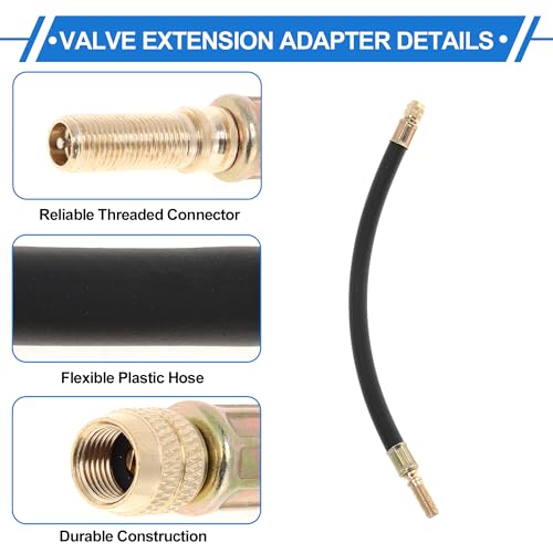 Image of Motoforti 1set 135 Degree Copper Tire Valve Extension with Durable Plastic 250mm Tyre Valve Inflation Adapter for Car Motorcycle RV Truck Bike