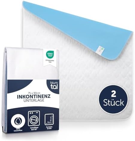 Pataya Waschbare Inkontinenzunterlage - 75x90cm Matratzenschutz Wasserdicht