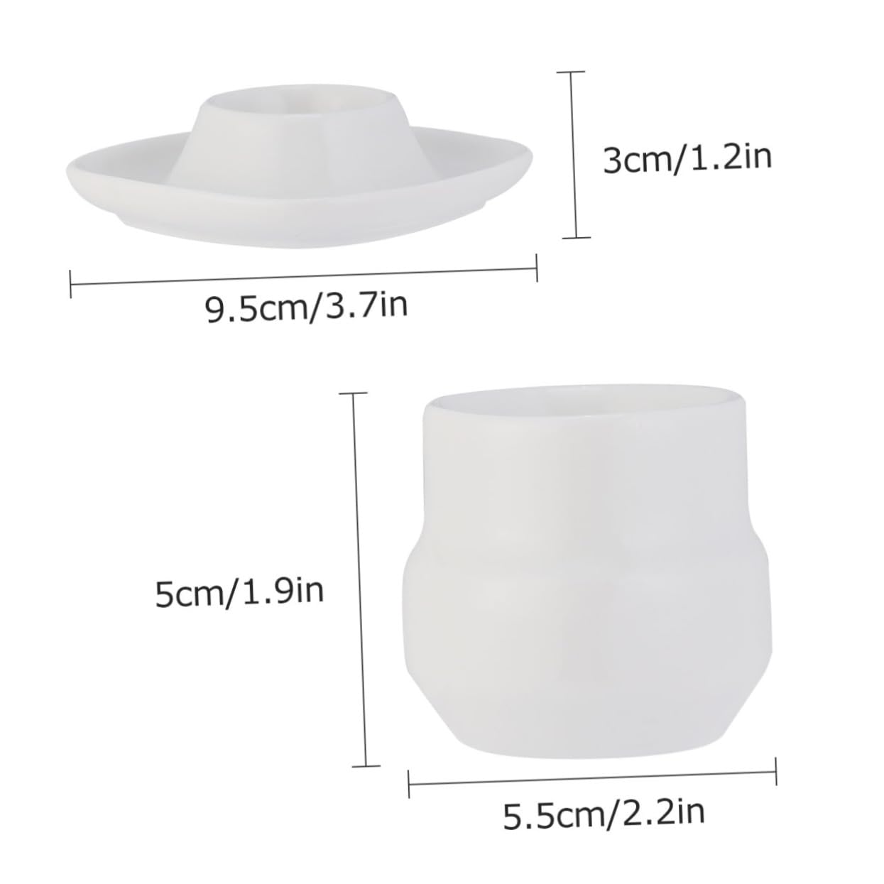 NAMOARLY 2pcs Ceramic Egg Cup Egg Tray Decor Tray Trim Tray Little Egg Cup Hard Boiled Egg Holder Baked Egg Cups Stuffed Eggs Egg Dispenser Egg Carton Boiled Egg Cups White Ceramics