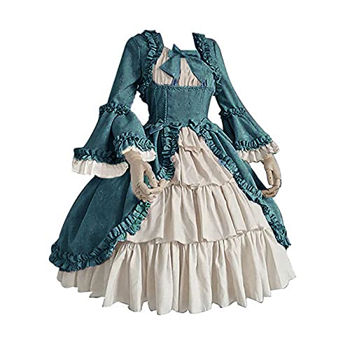 Women Marie Antoinette Ball Dresses Court Rococo Baroque 18Th Century Dress Renaissance Historical Period Dress Gown Green #TOP16