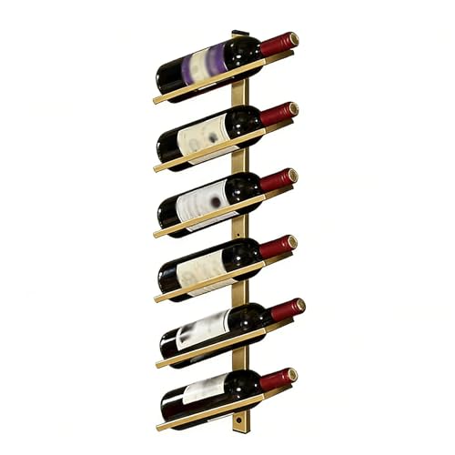Vttui Estante para Vino de Pared en Hierro, Expositor Creativo Minimalista para Botellas de Vino, Soporte ahorraespacio para Cocina y Bar, Mueble Elegante para Almacenamiento(Size:6 Bottles,Color:C)