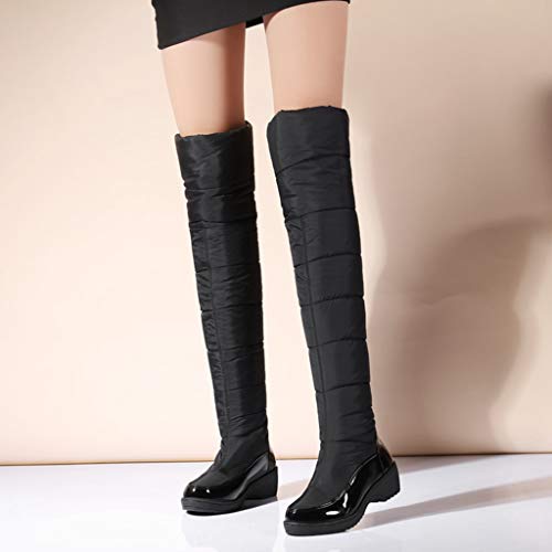 Mioke Women's Winter Over The Knee Thigh High Snow Boots Waterproof Rain Warm Fur Lined Wide Calf Snow Boot #TOP3