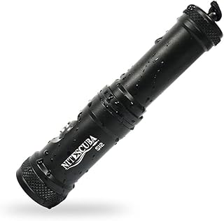 Scuba Diving Flashlight Dive Lights Torch 1200 Lumen Underwater 100m LED Lights Holder with Waterproof Rechargeable Battery Professional Submersible Light for Submarine Deep Sea Cave at Night