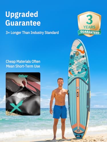 Image of Niphean Inflatable Stand Up Paddle Board with SUP Accessories, Anti-Slip EVA Deck, 10'6'' Inflatable Paddle Boards for Adults & Youth of All Skill Levels