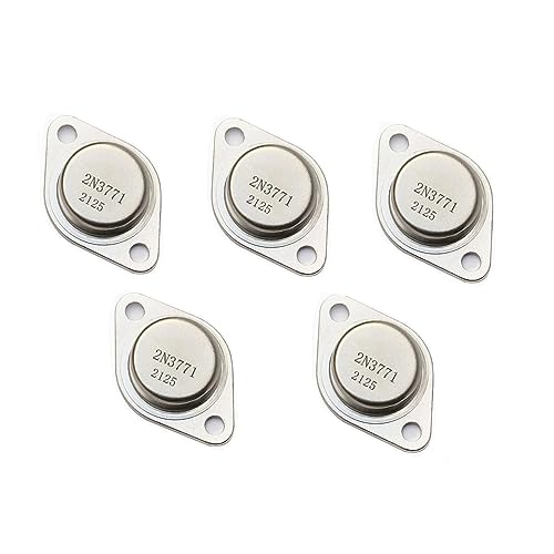 Yegafe 5Pcs 2N3771 2N3771G Power Amps Transistor,30A 40V 150W 2-Pin To-3 Through Hole New #TOP27