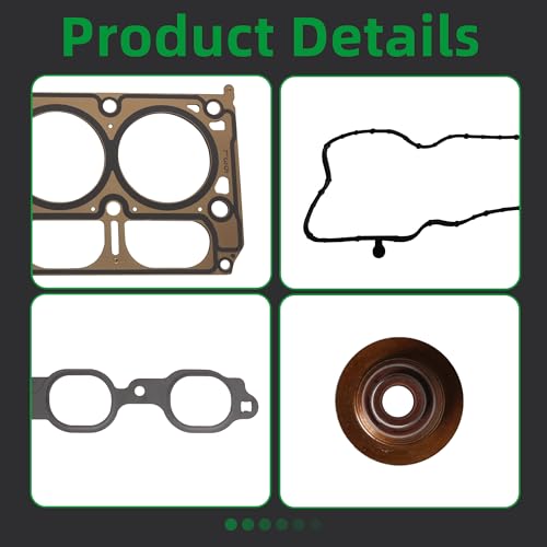 Image of Head Gasket with Bolts Set, HS26744PT Fit for GMC Sierra 1500 Yukon, for Chevy Silverado Tahoe Suburban 5.3L V8 Engine 2015 2016 2017 2018 HS54996 HGS4308 12622325 ES73121(56pcs)