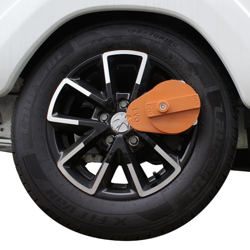 Leisurewize - EVO Wheel Lock Heavy-Duty Caravan AL-KO Reciever Wheel Clamp Compact Anti-Theft Tyre Lock with Keyed Lock Adjustable & Weather-Resistant 3 Keys