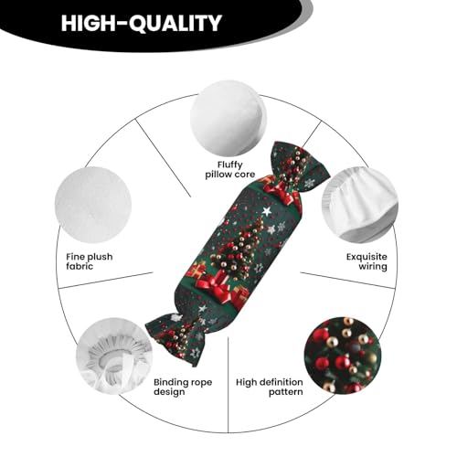 Almohada de espuma viscoelástica redonda negra 62x25 cm miniatura 5