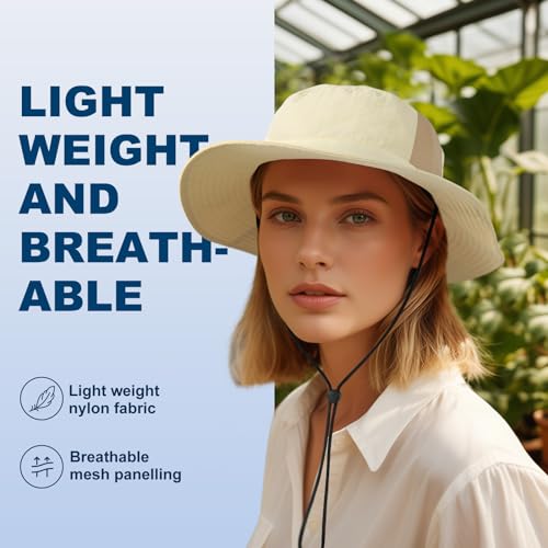 Image of FUICUI Quick Dry Sun Bucket Hat for Men Women Outdoor Unisex Packable Travel Cap