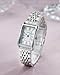 Imagen de reloj de Pulsera Mujer Acero Plateado Rectangular