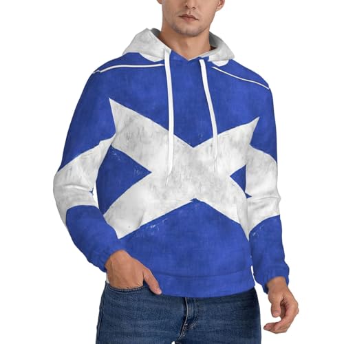Sweat à capuche épais homme au look rétro écossais pour le weekend